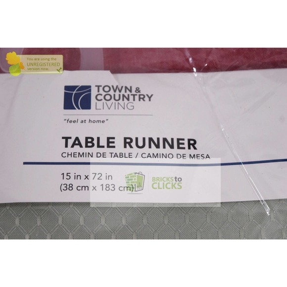 Town & Country Living- Mckenna Table Cloth, Mint, 15" x 72" - Picture 3 of 6